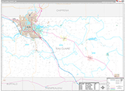 Eau Claire Wall Map Premium Style